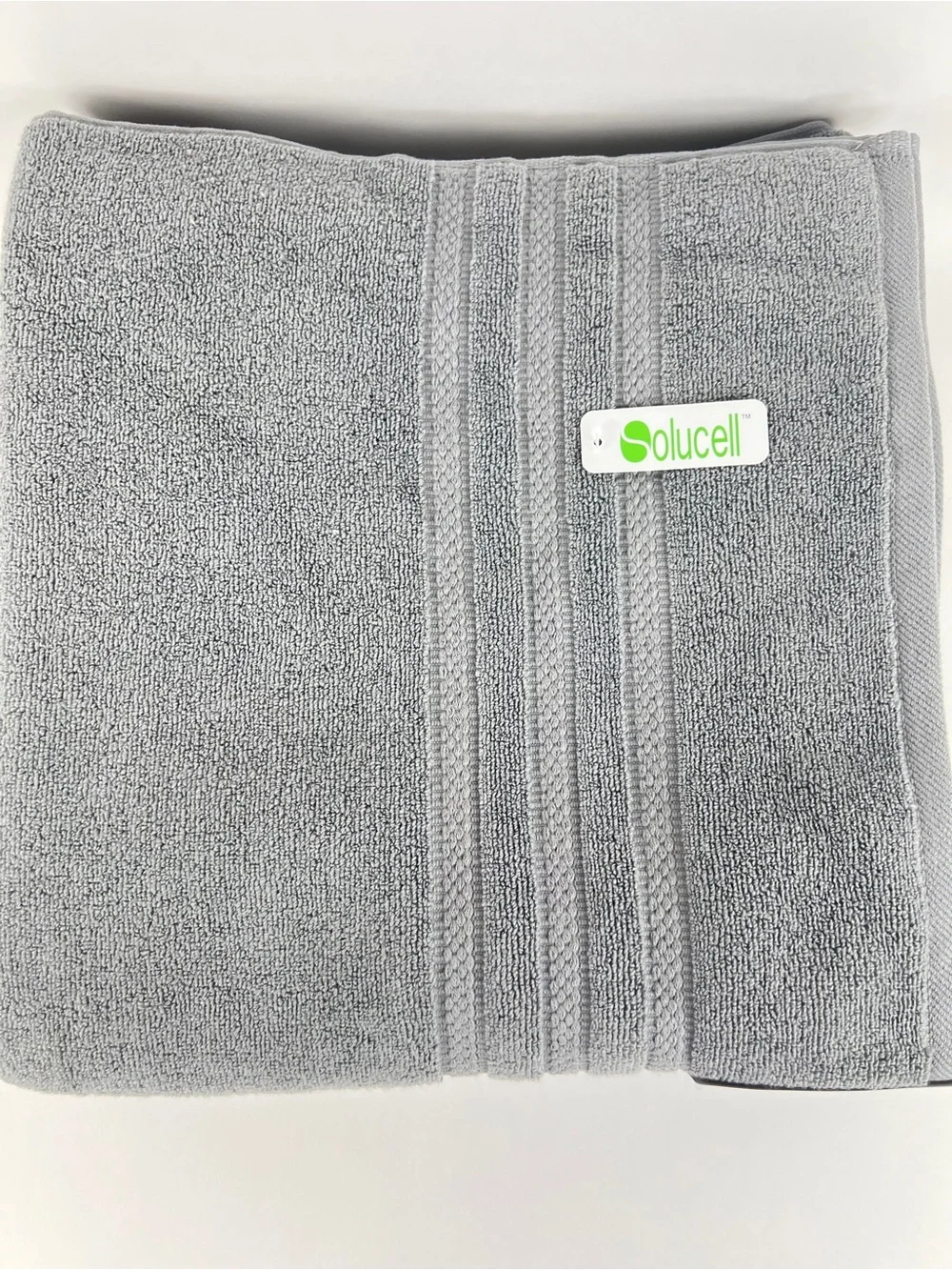 DKNY Bath Towels Gray Plush Soft Absorbent 100% Cotton Solucell 2 Pc NEW